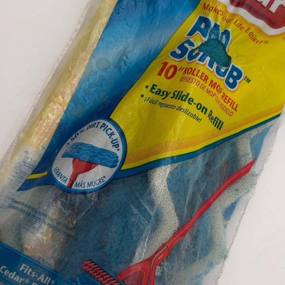 O-Cedar Pro Scrub 10 Inch Roller Mop Refill Blue Sponge Easy Slide-On 403660
